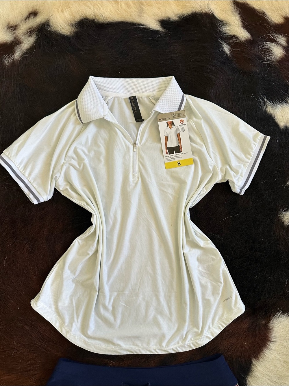 Mondetta 1/4-Zip Short Sleeve Polo Shirt Size Small